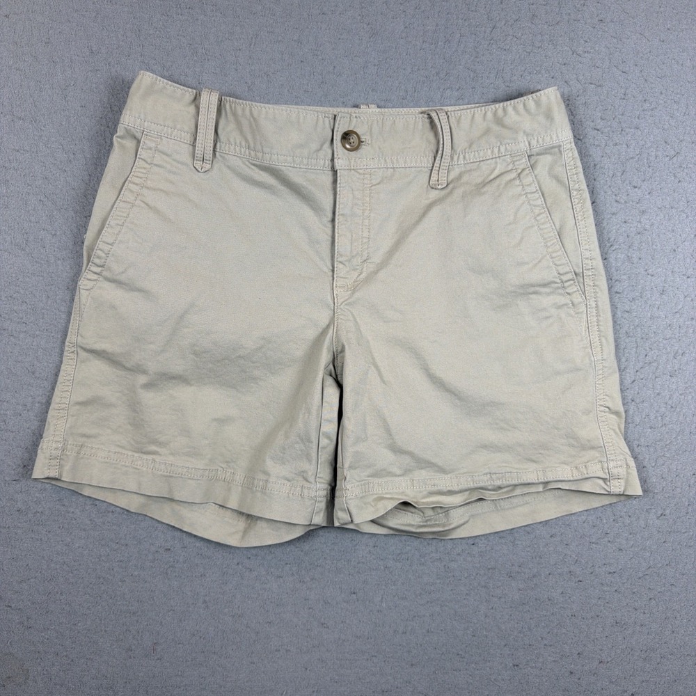 Eddie Bauer Women's Casual Khaki Shorts Size 6 Cotton Blend